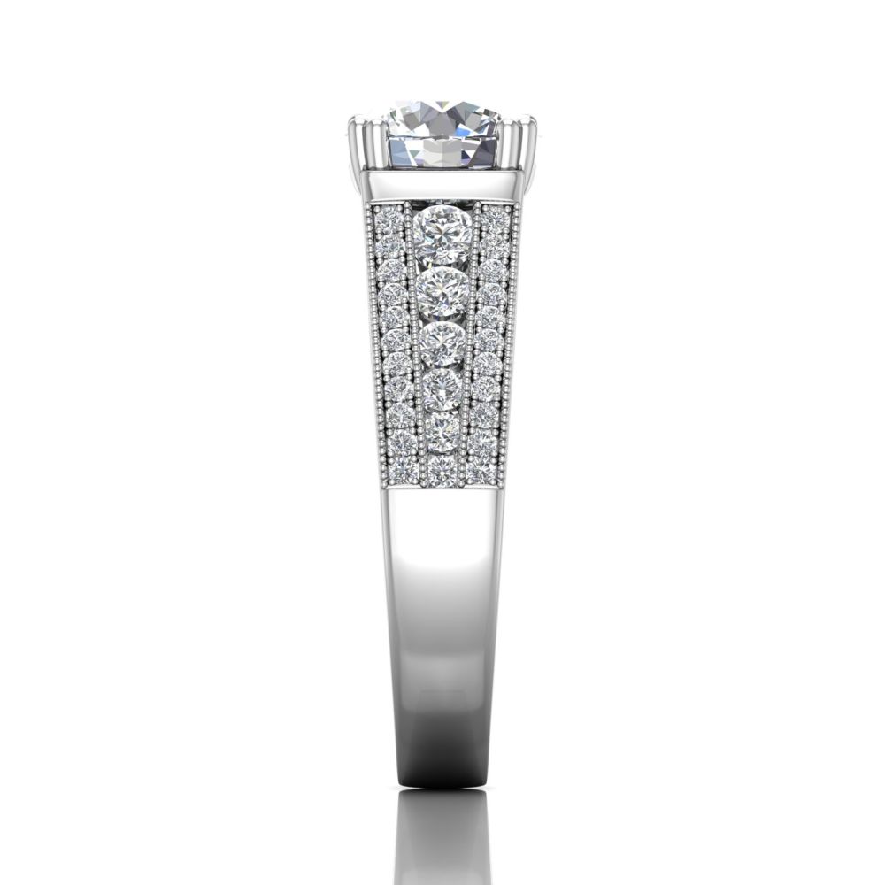 14K White Gold FlyerFit Encore Engagement Ring Image 4 Christopher's Fine Jewelry Pawleys Island, SC