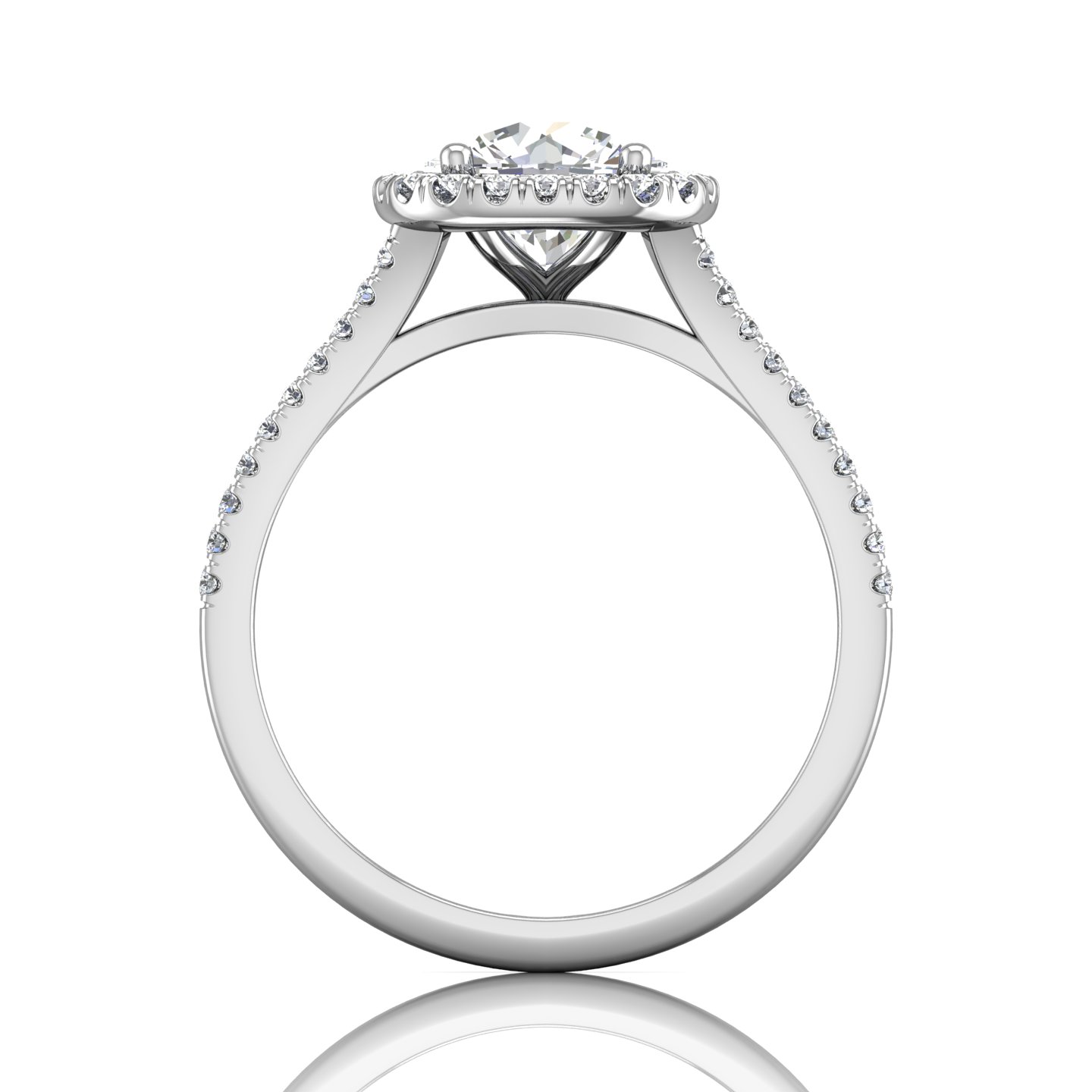 14K White Gold FlyerFit Split Shank Engagement Ring Image 2 Christopher's Fine Jewelry Pawleys Island, SC