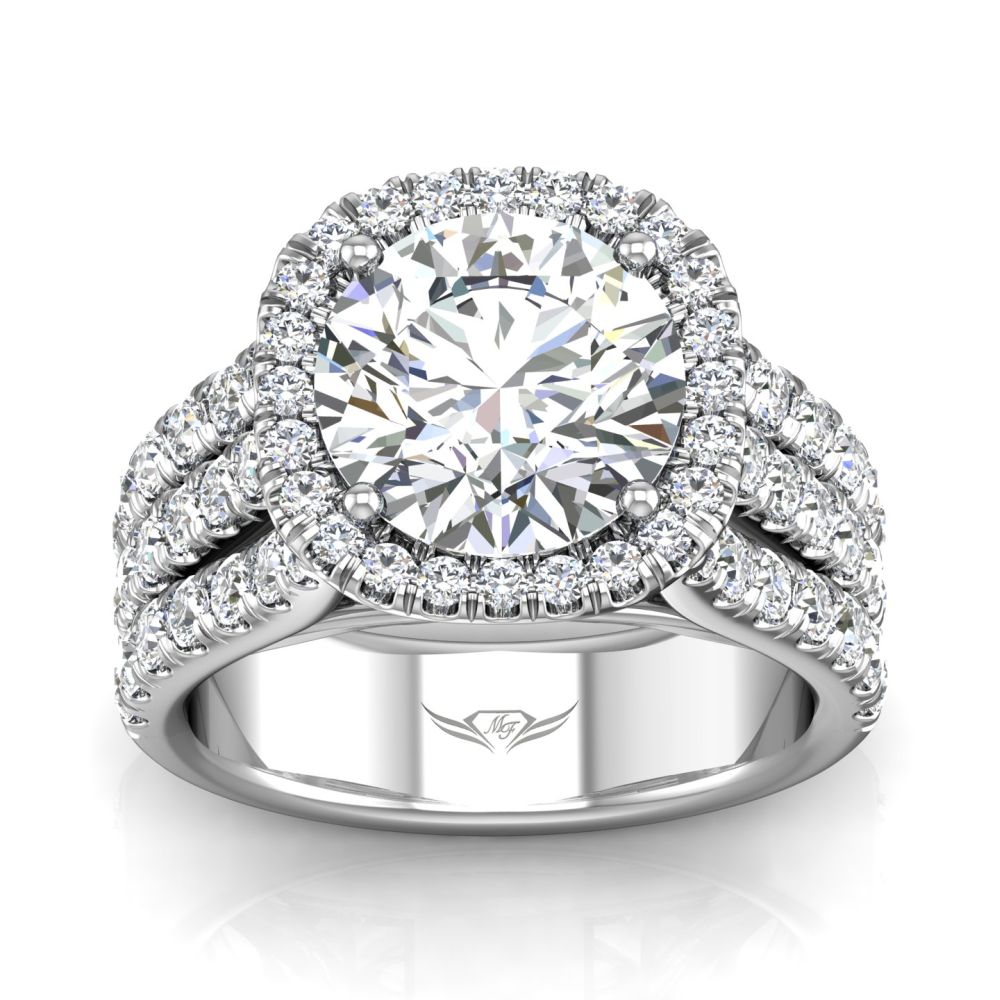14K White Gold FlyerFit Encore Engagement Ring Image 3 Christopher's Fine Jewelry Pawleys Island, SC