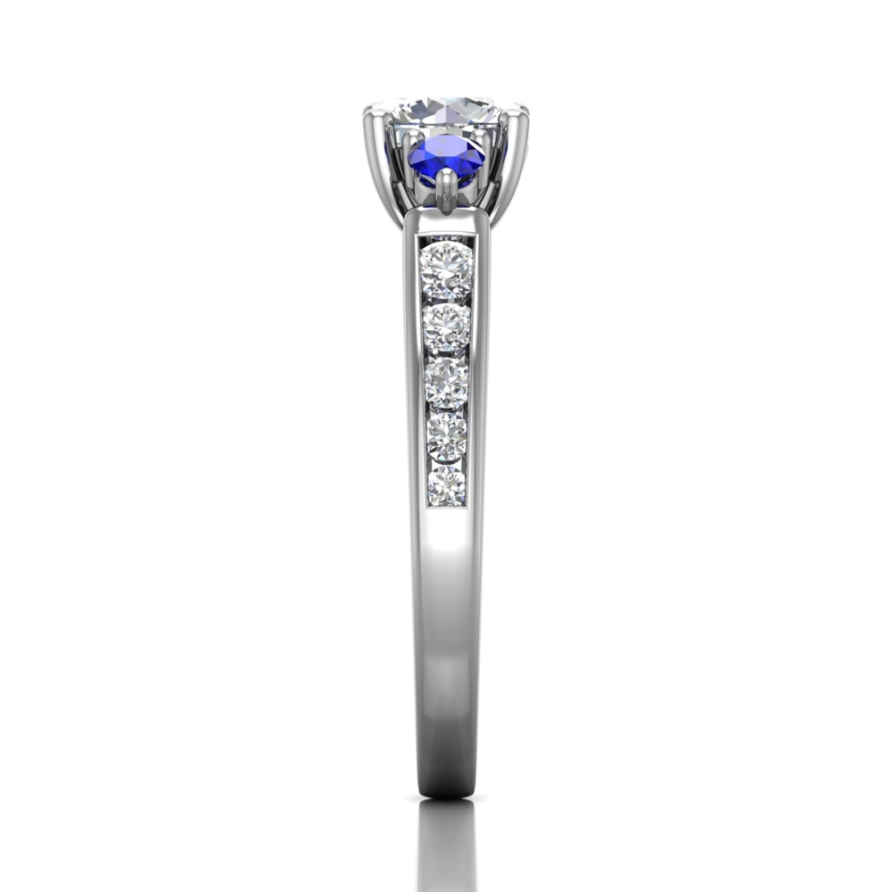 14K White Gold FlyerFit Channel/Shared Prong Engagement Ring Image 4 Becky Beauchine Kulka Diamonds and Fine Jewelry Okemos, MI