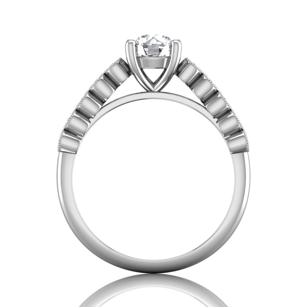 14K White Gold FlyerFit Channel/Shared Prong Engagement Ring Image 2 Christopher's Fine Jewelry Pawleys Island, SC