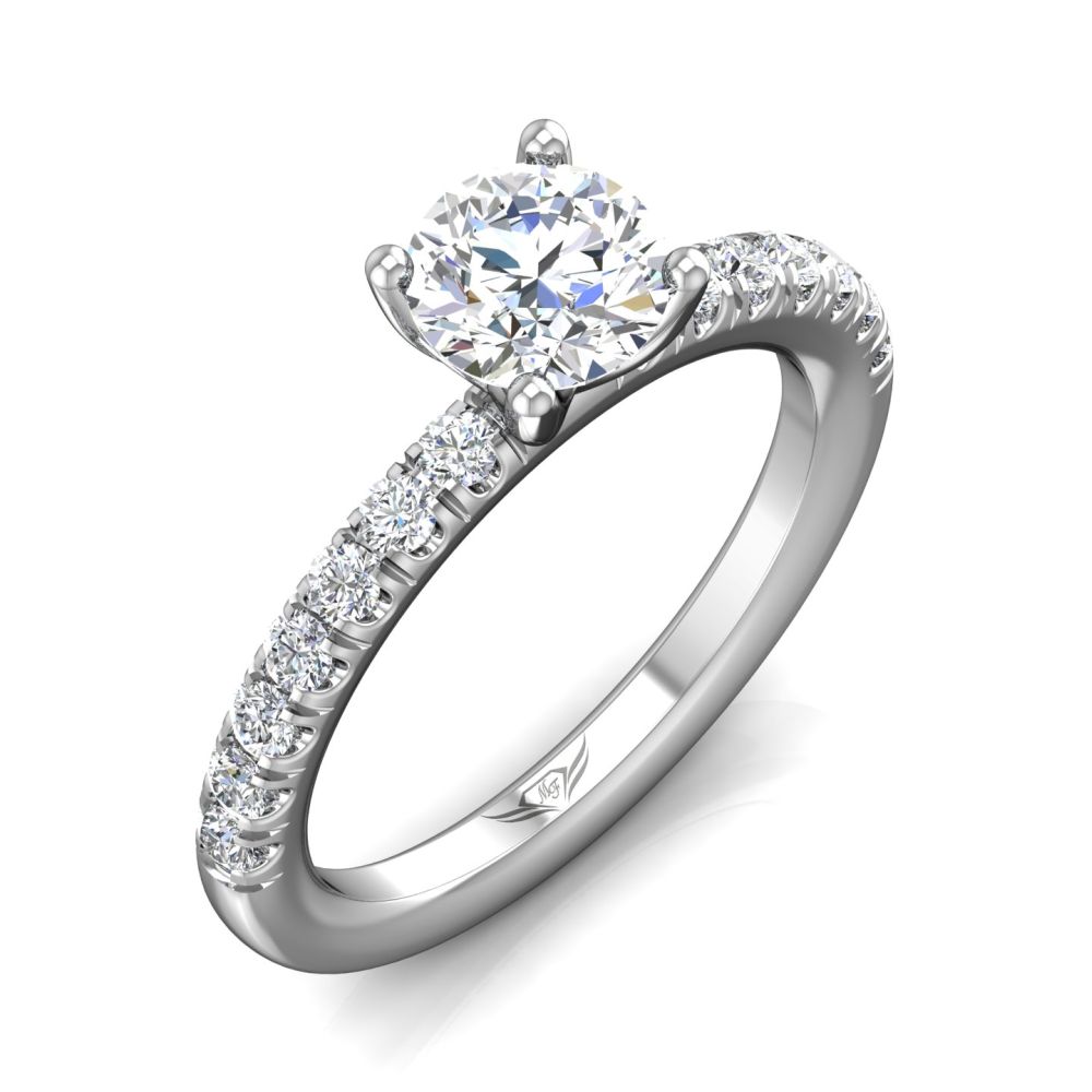 14K White Gold FlyerFit Micropave Engagement Ring Image 5 Becky Beauchine Kulka Diamonds and Fine Jewelry Okemos, MI