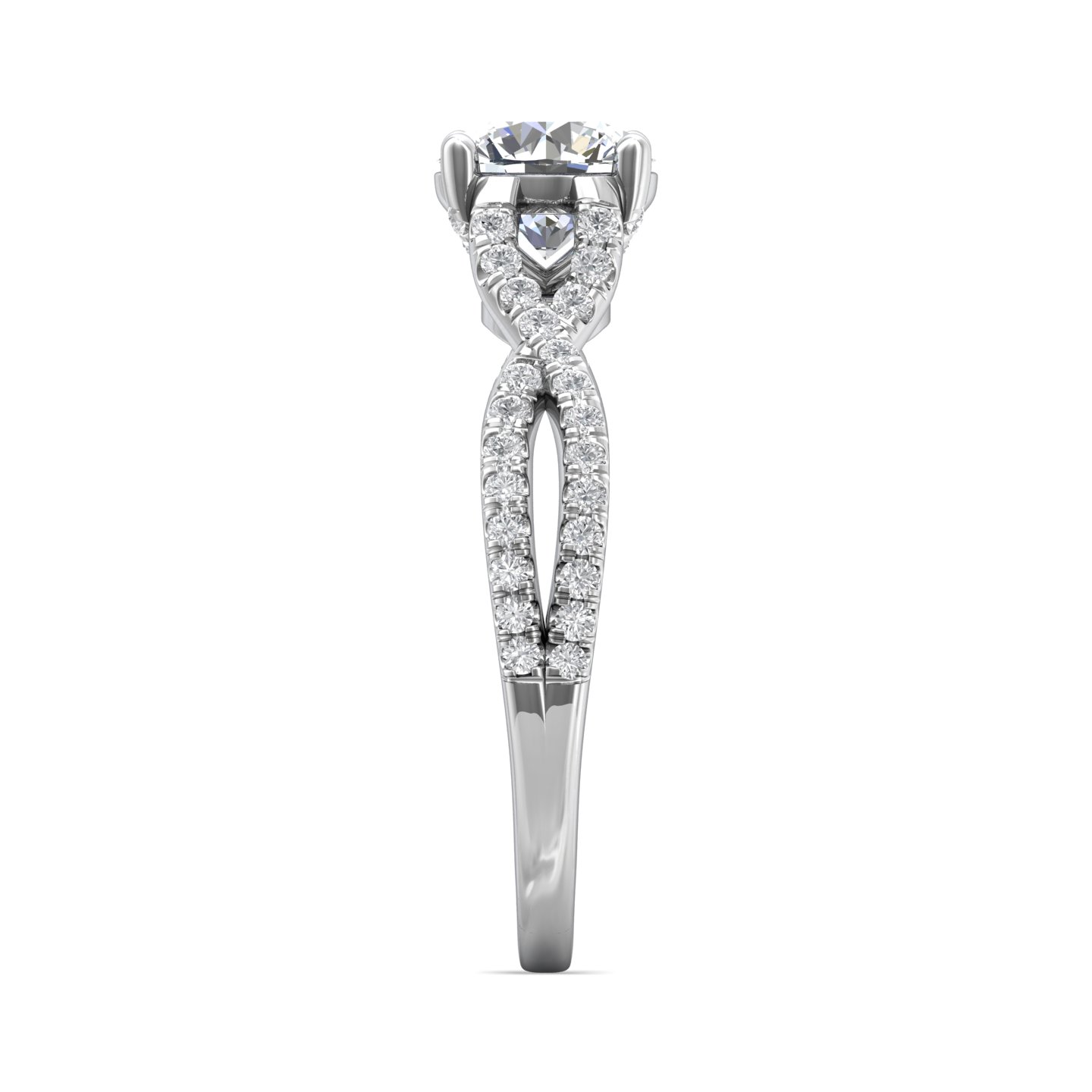 14K White Gold FlyerFit Split Shank Engagement Ring Image 4 Christopher's Fine Jewelry Pawleys Island, SC
