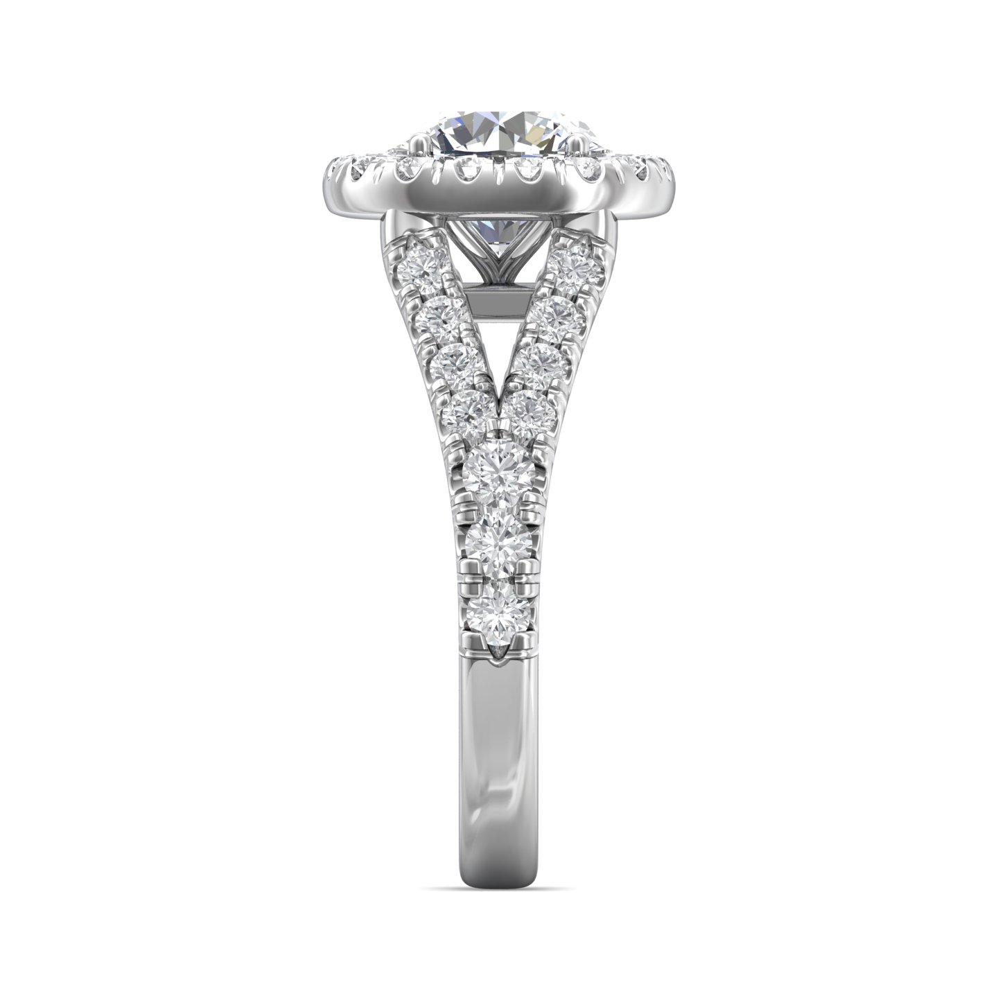 14K White Gold FlyerFit Split Shank Engagement Ring Image 4 Becky Beauchine Kulka Diamonds and Fine Jewelry Okemos, MI