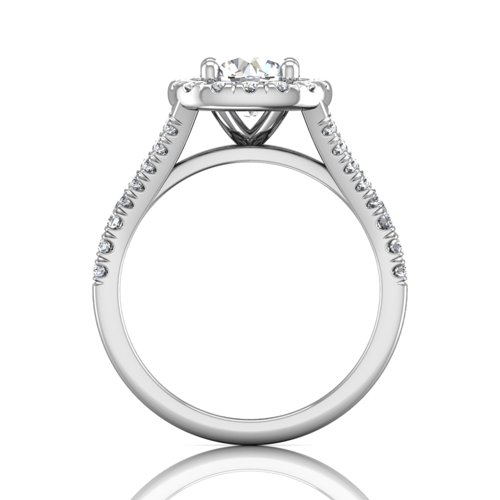 14K White Gold FlyerFit Split Shank Engagement Ring Image 2 Becky Beauchine Kulka Diamonds and Fine Jewelry Okemos, MI