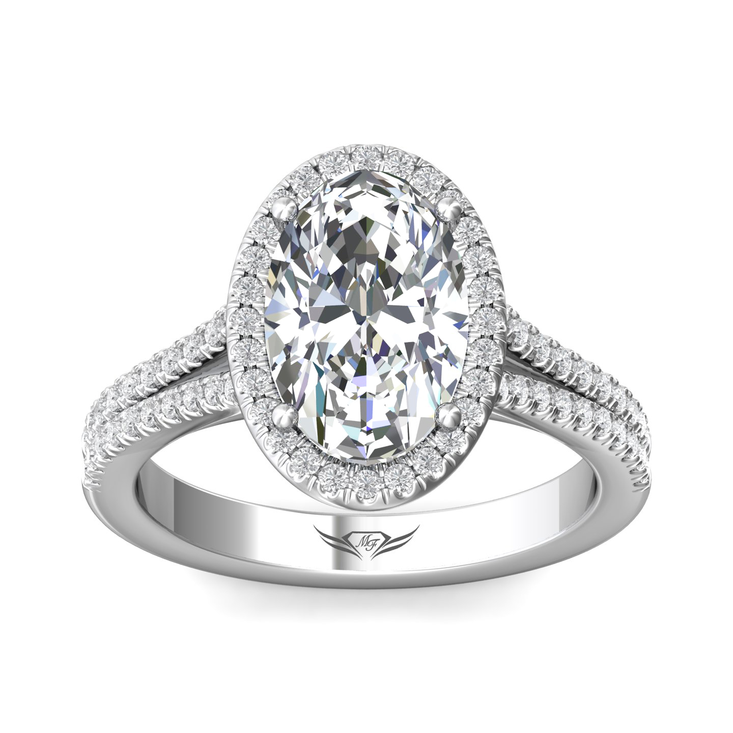 14K White Gold FlyerFit Split Shank Engagement Ring Image 3 Becky Beauchine Kulka Diamonds and Fine Jewelry Okemos, MI