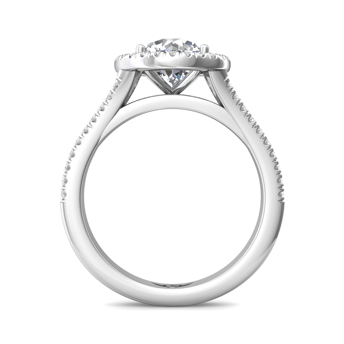 14K White Gold FlyerFit Split Shank Engagement Ring Image 2 Christopher's Fine Jewelry Pawleys Island, SC