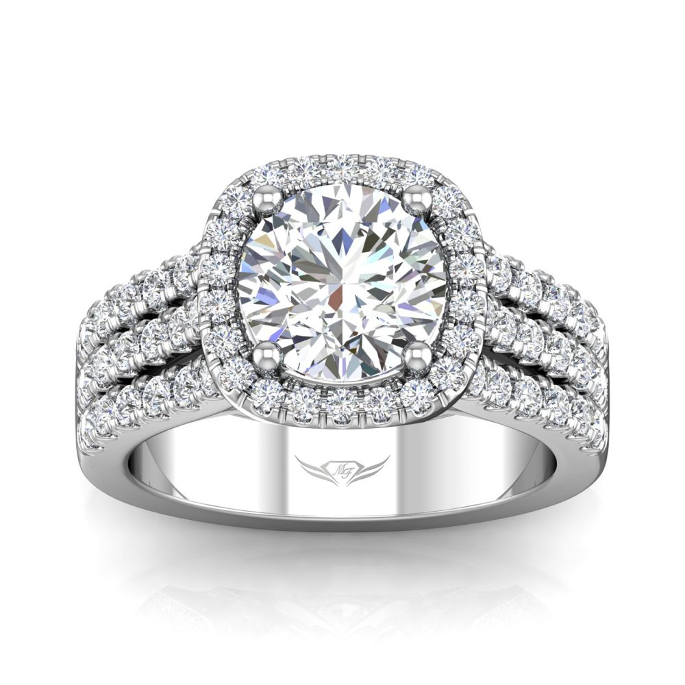 14K White Gold FlyerFit Encore Engagement Ring Image 3 Becky Beauchine Kulka Diamonds and Fine Jewelry Okemos, MI