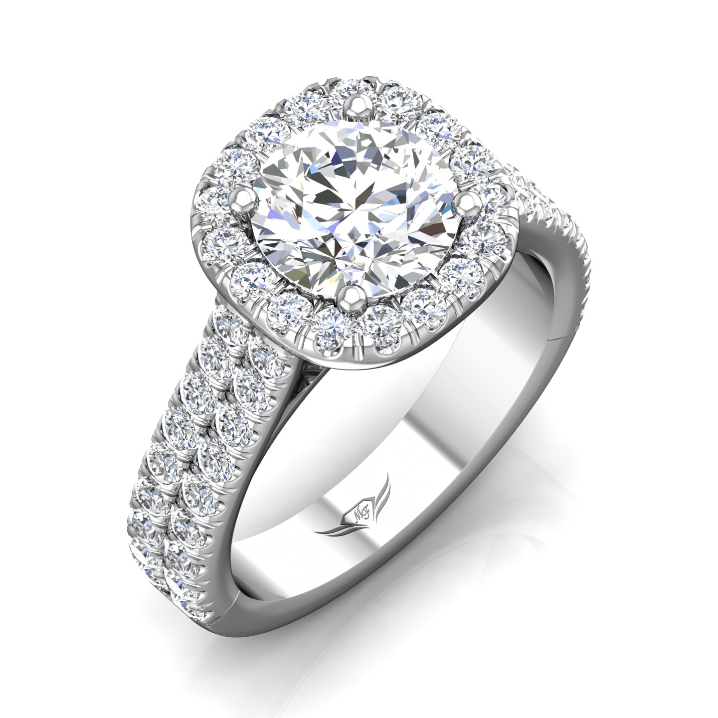14K White Gold FlyerFit Encore Engagement Ring Image 5 Becky Beauchine Kulka Diamonds and Fine Jewelry Okemos, MI