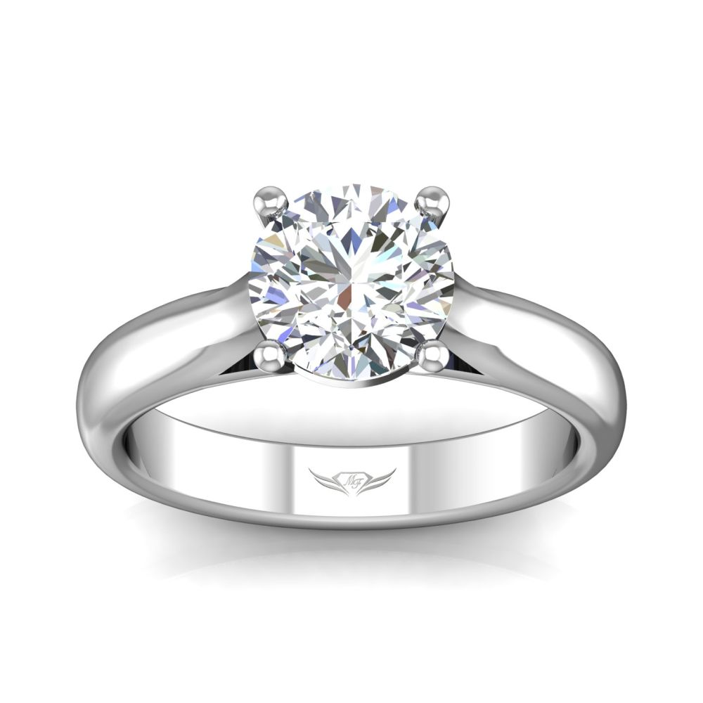 14K White Gold FlyerFit Solitaire Engagement Ring Image 3 Becky Beauchine Kulka Diamonds and Fine Jewelry Okemos, MI