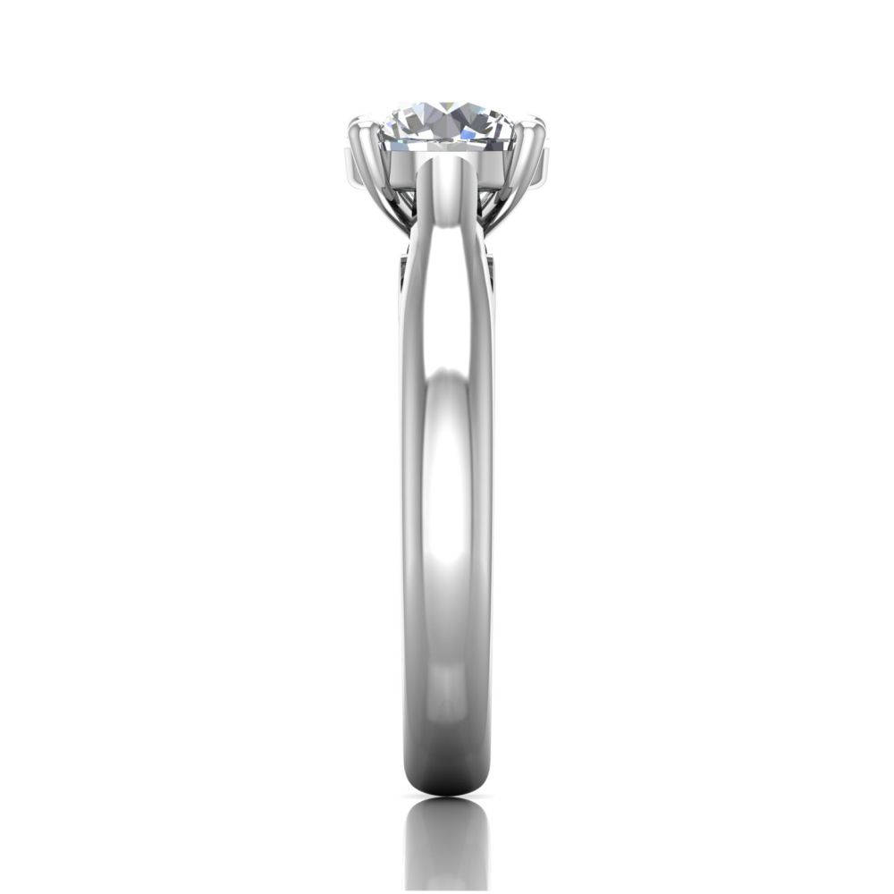 14K White Gold FlyerFit Solitaire Engagement Ring Image 4 Becky Beauchine Kulka Diamonds and Fine Jewelry Okemos, MI