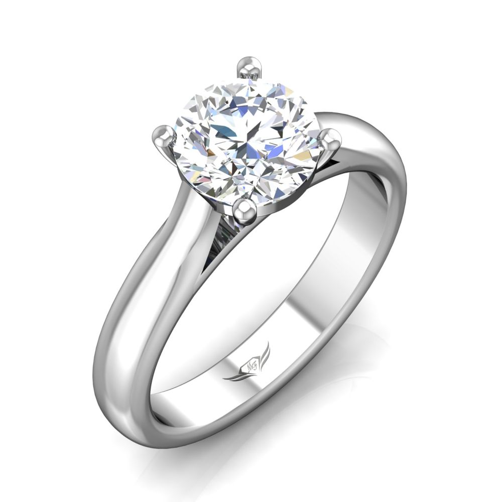 14K White Gold FlyerFit Solitaire Engagement Ring Image 5 Becky Beauchine Kulka Diamonds and Fine Jewelry Okemos, MI