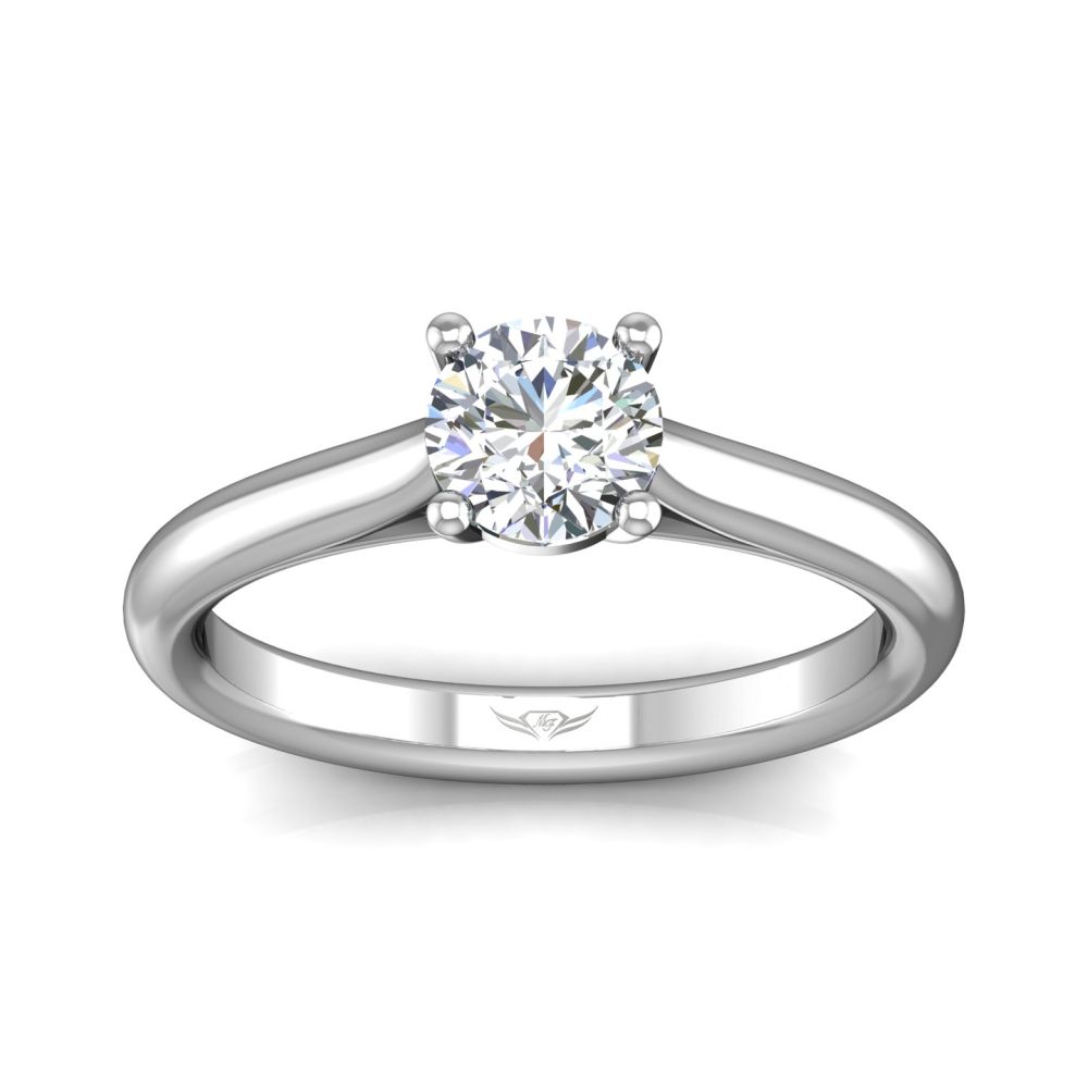 14K White Gold FlyerFit Solitaire Engagement Ring Image 3 Christopher's Fine Jewelry Pawleys Island, SC