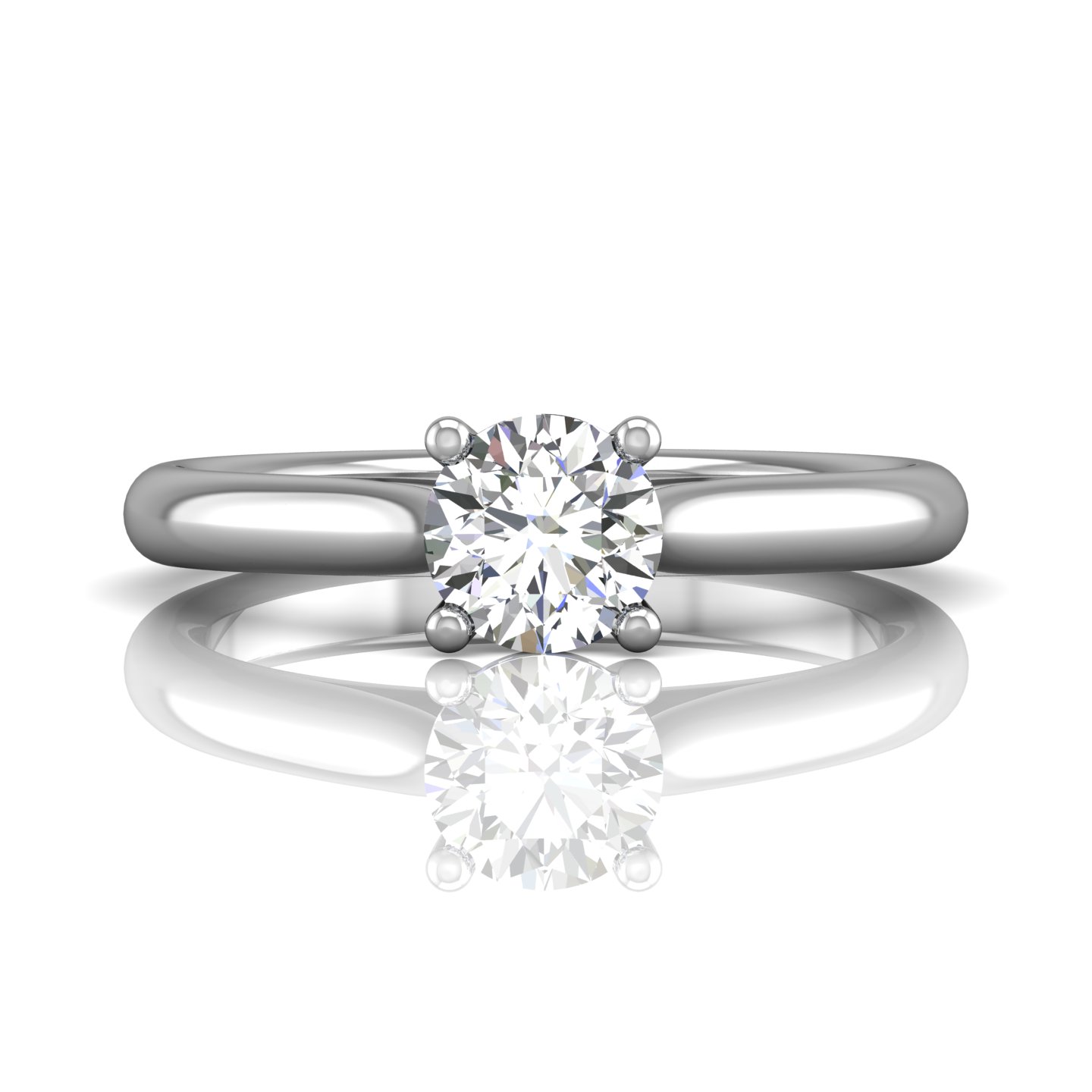14K White Gold FlyerFit Solitaire Engagement Ring Becky Beauchine Kulka Diamonds and Fine Jewelry Okemos, MI
