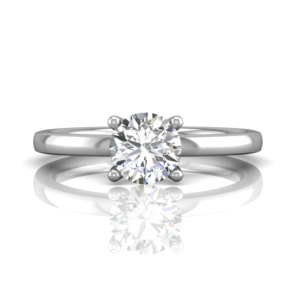 14K White Gold FlyerFit Solitaire Engagement Ring Christopher's Fine Jewelry Pawleys Island, SC