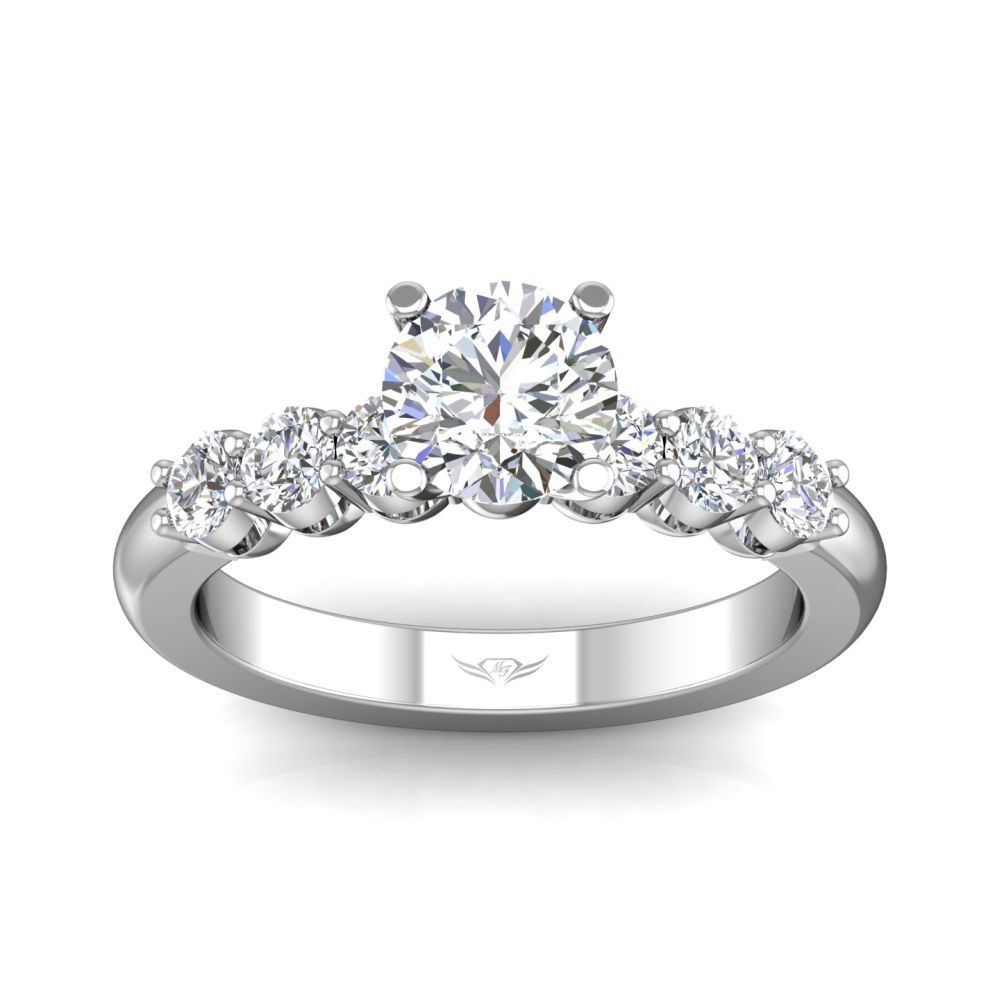 14K White Gold FlyerFit Channel/Shared Prong Engagement Ring Image 3 Christopher's Fine Jewelry Pawleys Island, SC