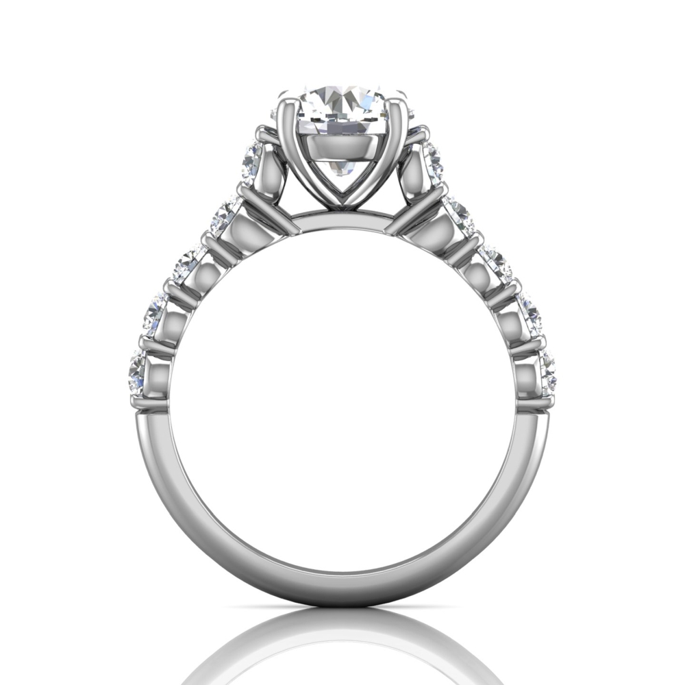 14K White Gold FlyerFit Channel/Shared Prong Engagement Ring Image 2 Becky Beauchine Kulka Diamonds and Fine Jewelry Okemos, MI