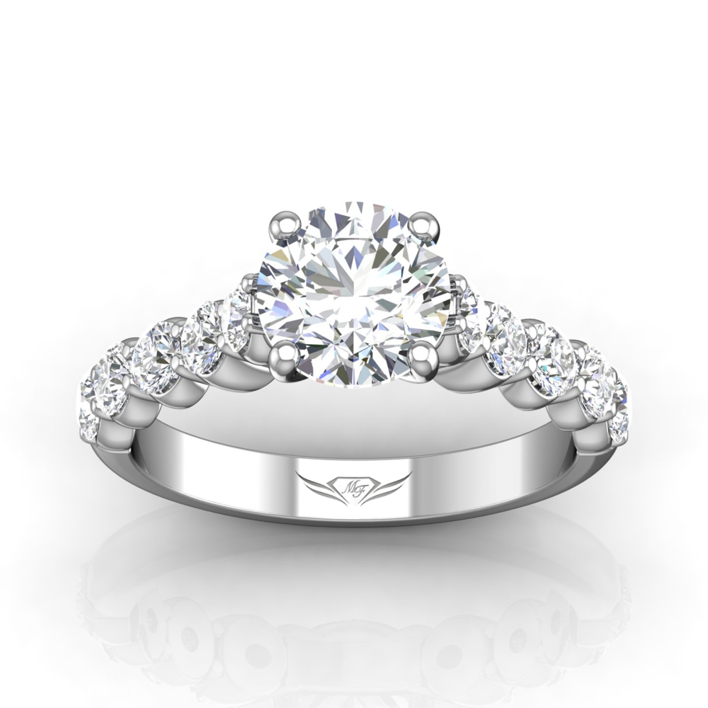 14K White Gold FlyerFit Channel/Shared Prong Engagement Ring Image 3 Becky Beauchine Kulka Diamonds and Fine Jewelry Okemos, MI