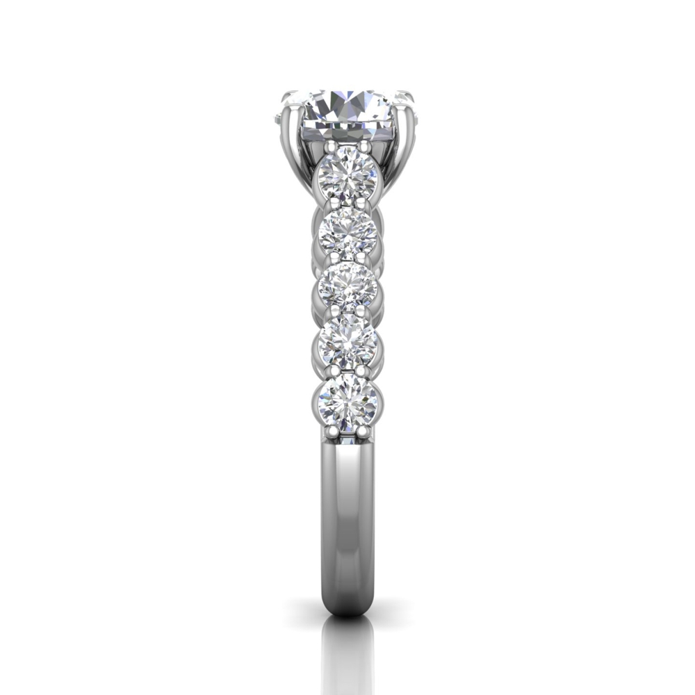 14K White Gold FlyerFit Channel/Shared Prong Engagement Ring Image 4 Becky Beauchine Kulka Diamonds and Fine Jewelry Okemos, MI