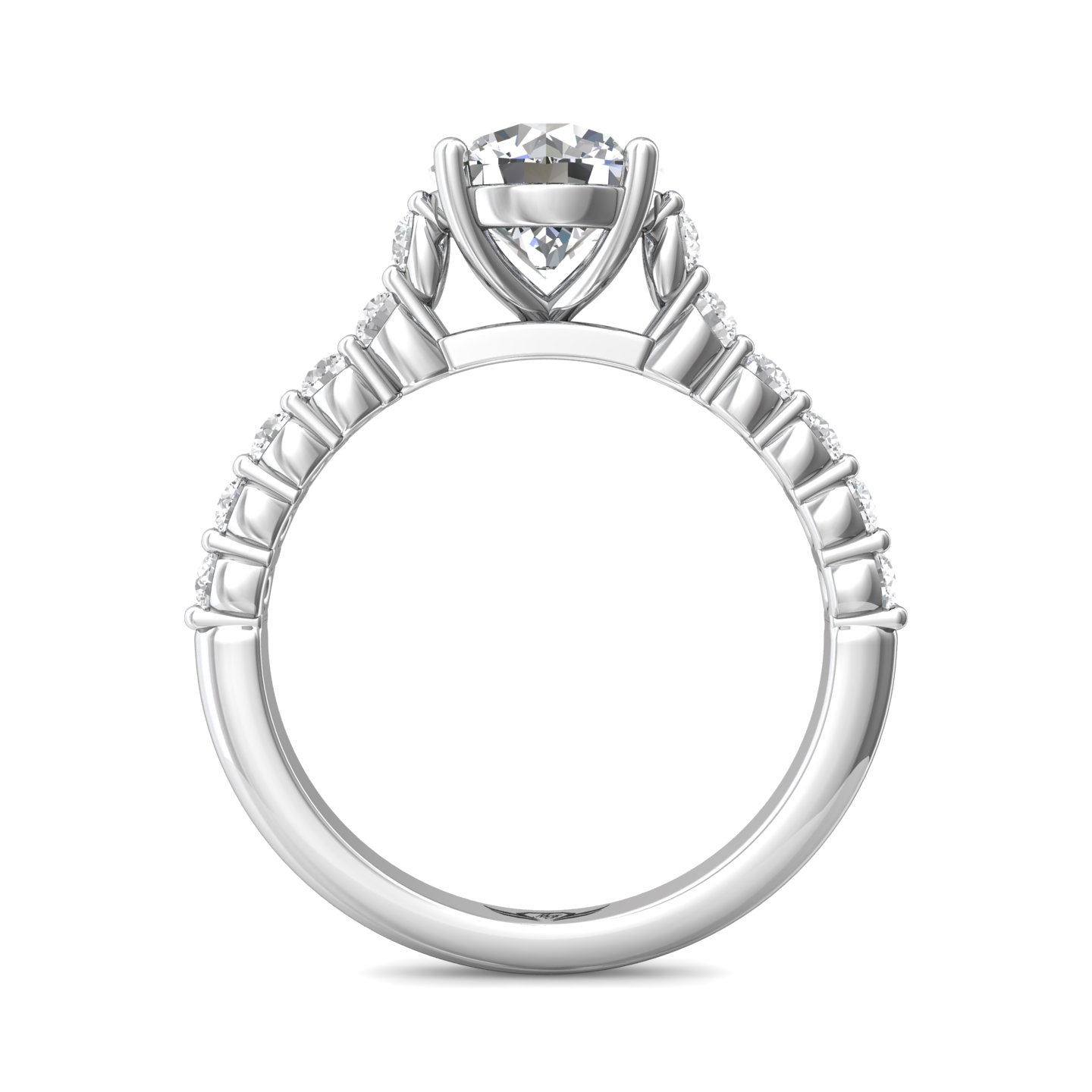 14K White Gold FlyerFit Channel/Shared Prong Engagement Ring Image 2 Christopher's Fine Jewelry Pawleys Island, SC