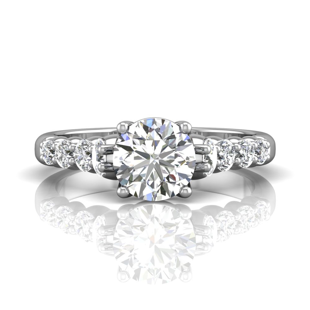 14K White Gold FlyerFit Channel/Shared Prong Engagement Ring Christopher's Fine Jewelry Pawleys Island, SC