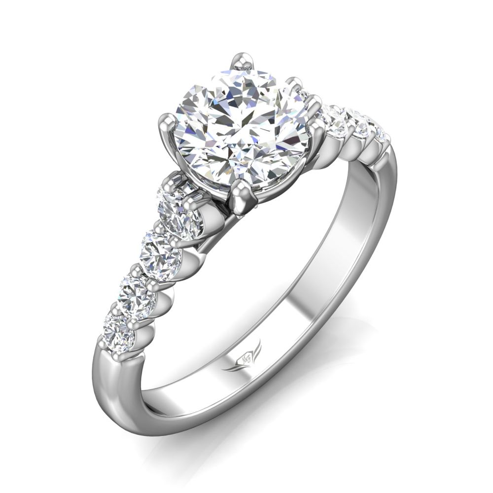 14K White Gold FlyerFit Channel/Shared Prong Engagement Ring Image 5 Becky Beauchine Kulka Diamonds and Fine Jewelry Okemos, MI