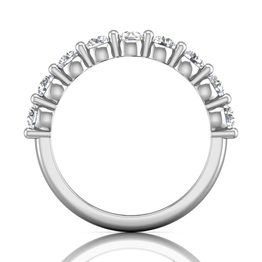 14K White Gold FlyerFit Shared Prong Wedding Band Image 2 Becky Beauchine Kulka Diamonds and Fine Jewelry Okemos, MI
