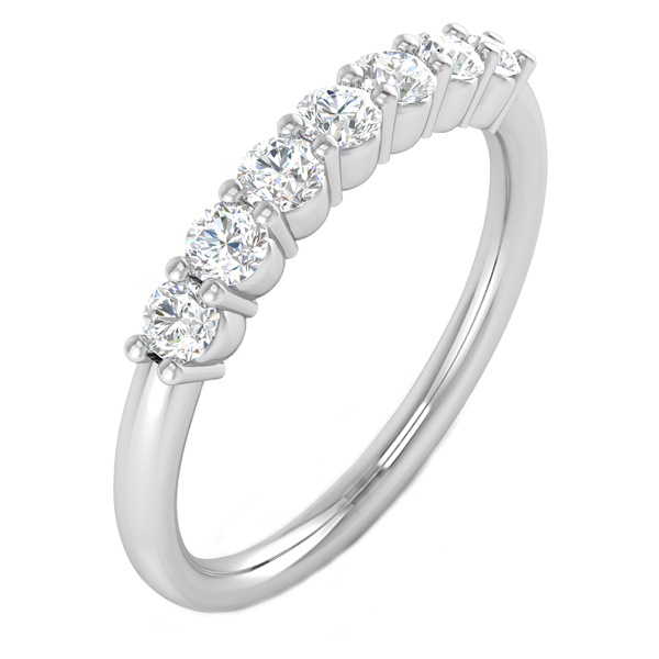 0.50cttw Round 7 Stone Anniversary Band in 14K White Gold Hart's Jewelers Grants Pass, OR