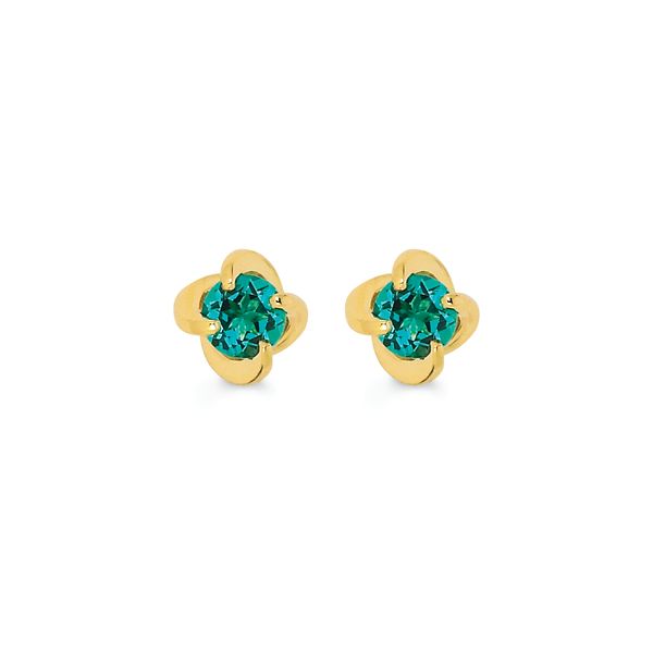 14k Yellow Gold Diamond Earrings Morin Jewelers Southbridge, MA