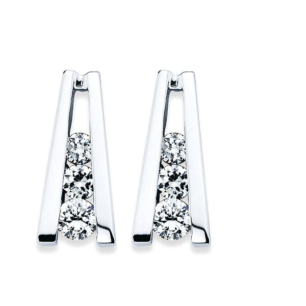 14k White Gold Diamond Earrings Arnold's Jewelry and Gifts Logansport, IN