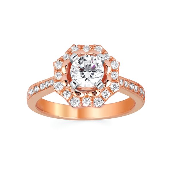 14k Rose Gold Semi-mount Ring Image 2 Beckman Jewelers Inc Ottawa, OH