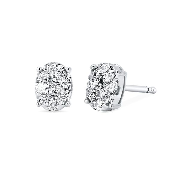 14k White Gold Diamond Earrings Lewis Jewelers, Inc. Ansonia, CT