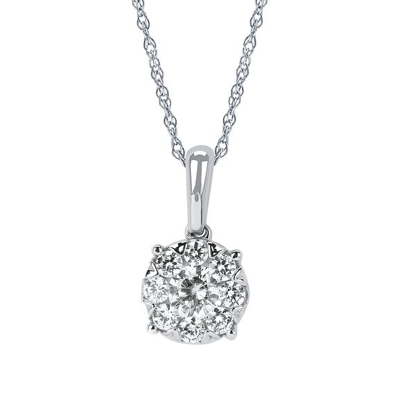 14k White Gold Diamond Pendant McCoy Jewelers Bartlesville, OK