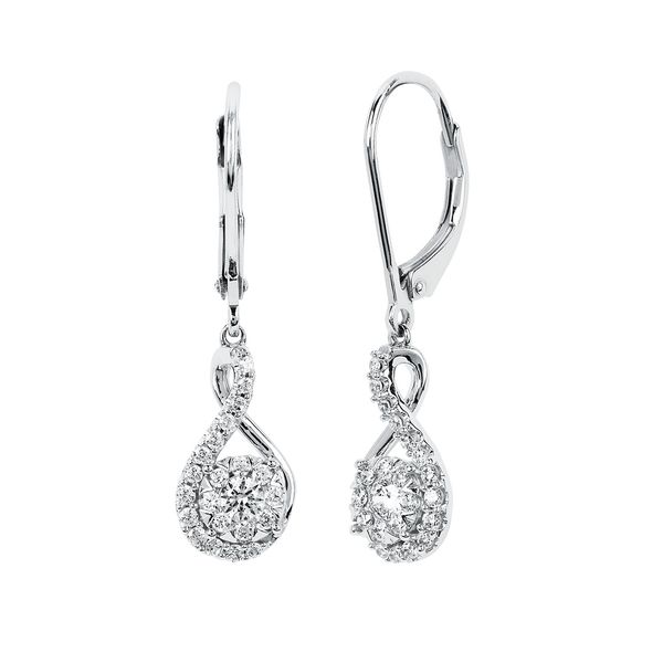 14k White Gold Diamond Earrings Scirto's Jewelry Lockport, NY