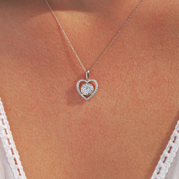 14k White Gold Diamond Pendant Image 3 Arnold's Jewelry and Gifts Logansport, IN