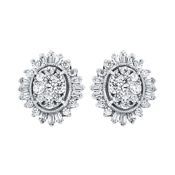 14k White Gold Diamond Earrings Midtown Diamonds Reno, NV