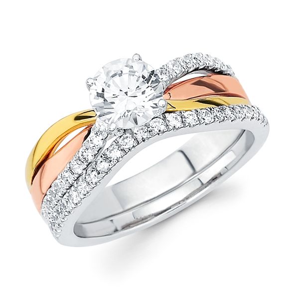 14k Two-tone Gold Engagement Ring Engelbert's Jewelers, Inc. Rome, NY