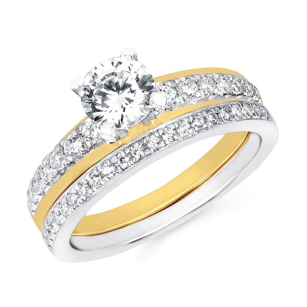 14k Yellow & White Gold Bridal Set Priddy Jewelers Elizabethtown, KY