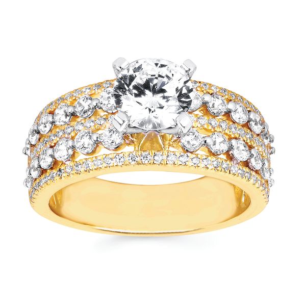 14k Yellow & White Gold Bridal Set Image 2 Adler's Diamonds Saint Louis, MO
