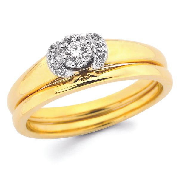 14k Yellow & White Gold Bridal Set Davidson Jewelers East Moline, IL
