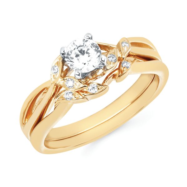 14k Yellow Gold Bridal Set Morin Jewelers Southbridge, MA