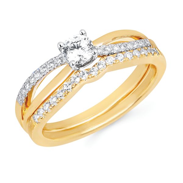 14k Yellow & White Gold Bridal Set Beckman Jewelers Inc Ottawa, OH