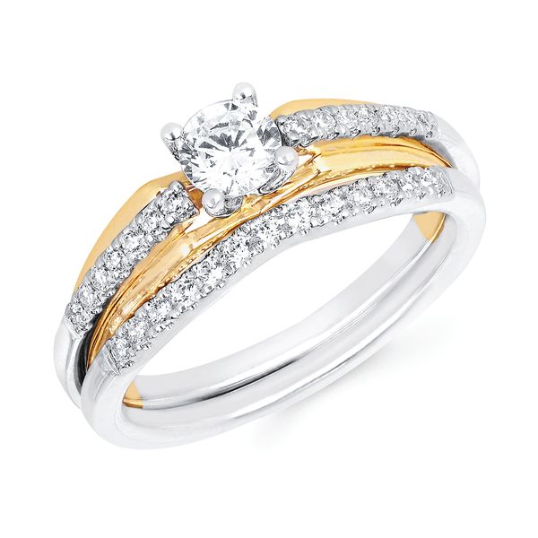 14k Yellow & White Gold Bridal Set Ware's Jewelers Bradenton, FL