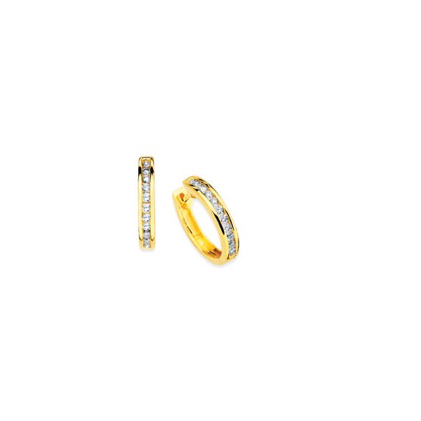 14k Yellow Gold Diamond Earrings Nesemann's Diamond Center Plymouth, WI