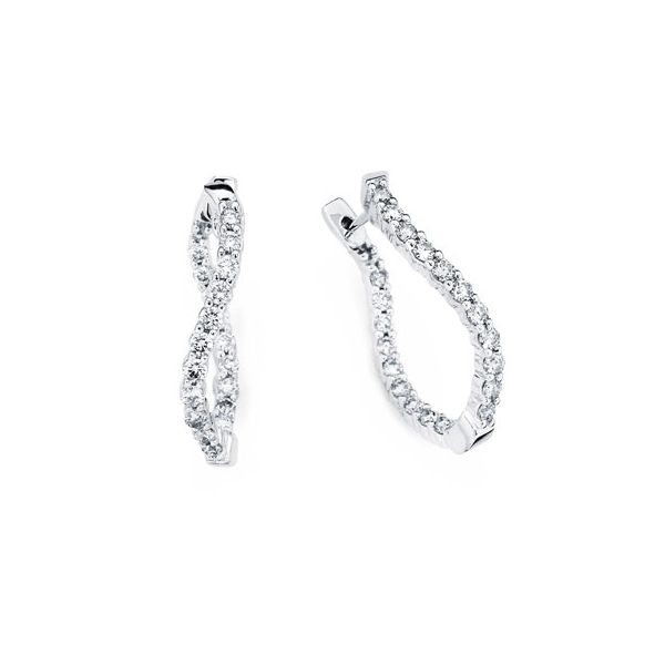14k White Gold Hoop Earrings Scirto's Jewelry Lockport, NY