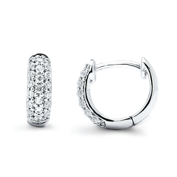 14k White Gold Hoop Earrings Timmreck & McNicol Jewelers McMinnville, OR