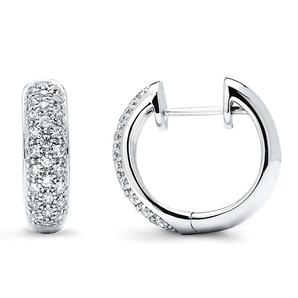 14k White Gold Hoop Earrings B & L Jewelers Danville, KY