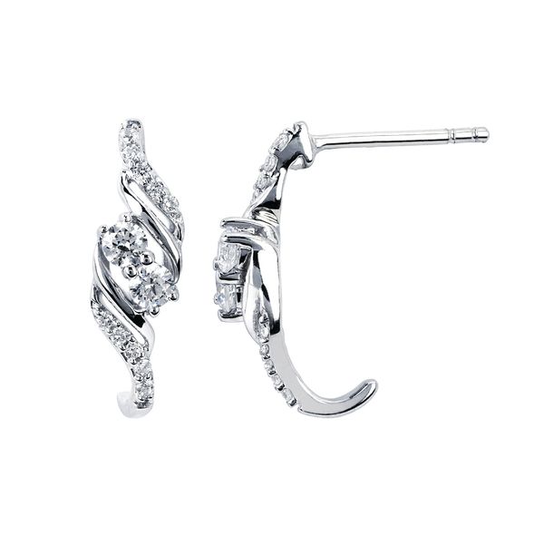 14k White Gold Diamond Earrings Timmreck & McNicol Jewelers McMinnville, OR