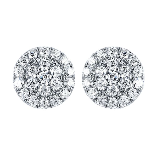 14k White Gold Diamond Earrings Nesemann's Diamond Center Plymouth, WI