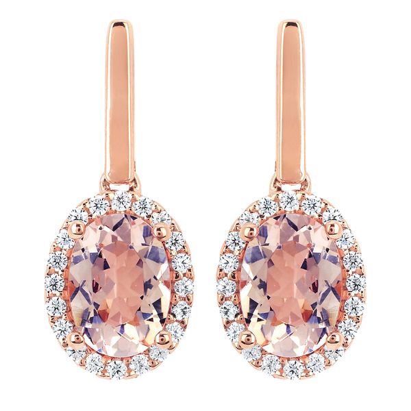 14k Rose Gold Gemstone Earrings Beckman Jewelers Inc Ottawa, OH